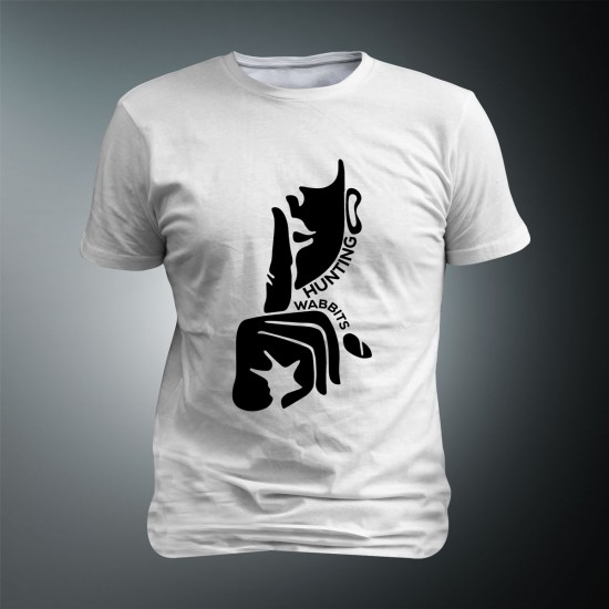 Tricou Hunting wabbits M04 - alb
