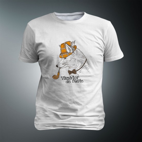 Tricou Vanator de fuste M05 - alb
