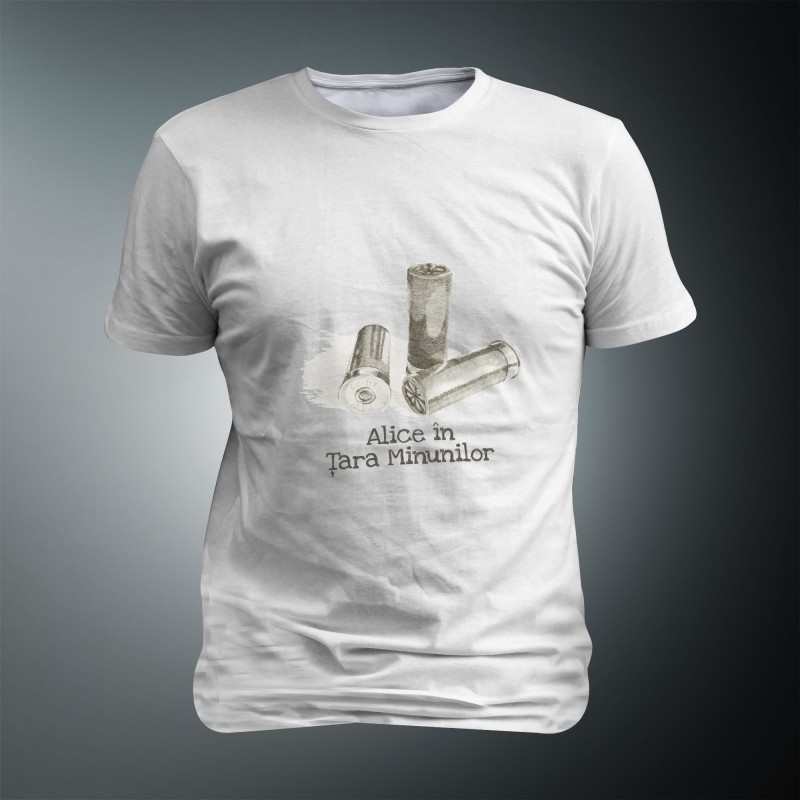 Tricou alice in Tara Minunilor M09 - alb