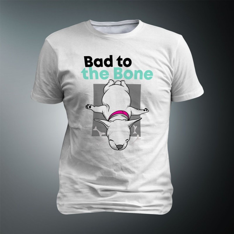 Tricou Bad to the BONE M11 - alb