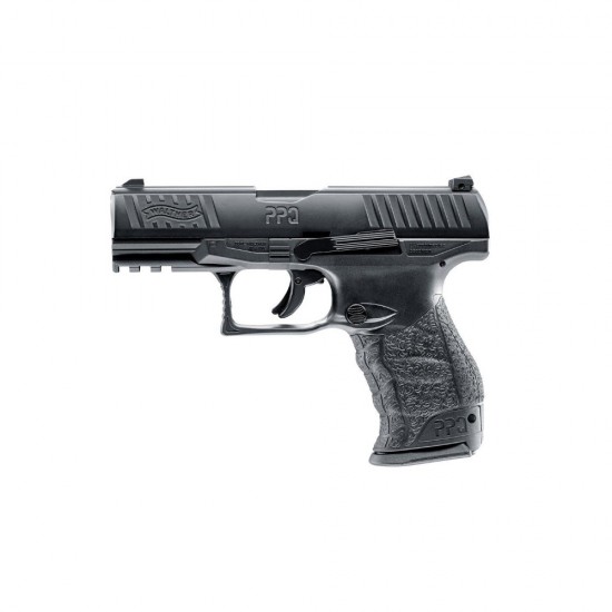 Dispozitiv paintball cu bile de cauciuc/creta/vopsea Umarex Walther PPQ M2 T4E, cal.43 – black, 5 Jouli