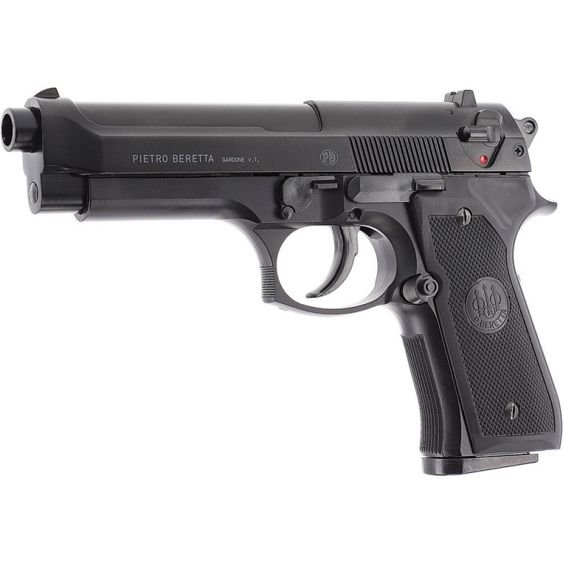 Pistol airsoft cu arc Beretta MOD. 92 FS HME, bile plastic, BB 6 mm, 0.5 jouli, extra-heavy, negru