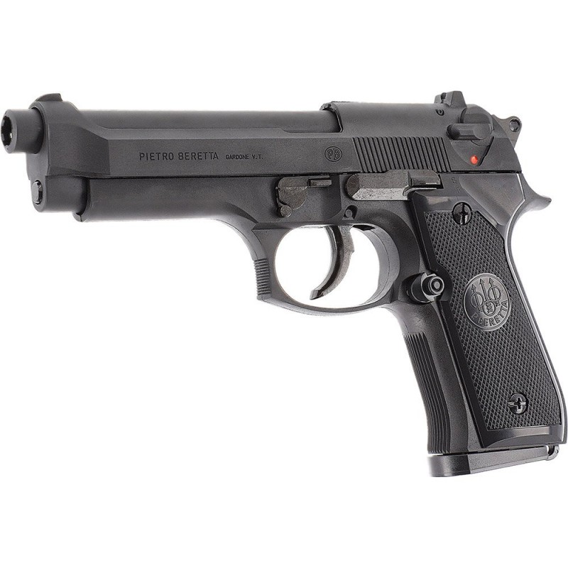 Pistol airsoft cu arc Beretta MOD. 92 FS PSS, bile plastic, BB 6 mm, 0.5 jouli, negru