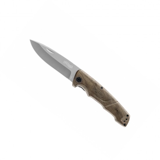 Briceag Umarex Walther BWK 7 5.0854, 185 g, maner din lemn de nuc, husa piele