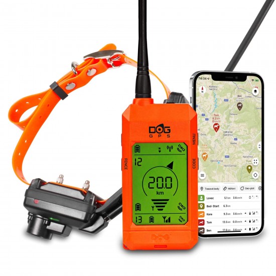 DOGtrace GPS X30TB Short - Sistem de Urmărire cu Guler Beeper și Antrenament pentru Câini de Vânătoare de Talie Mică