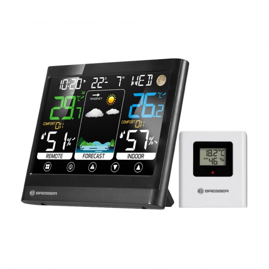 Statie meteo cu touchscreen Bresser MeteoTemp BF Colour, termometru, higrometru, alarma
