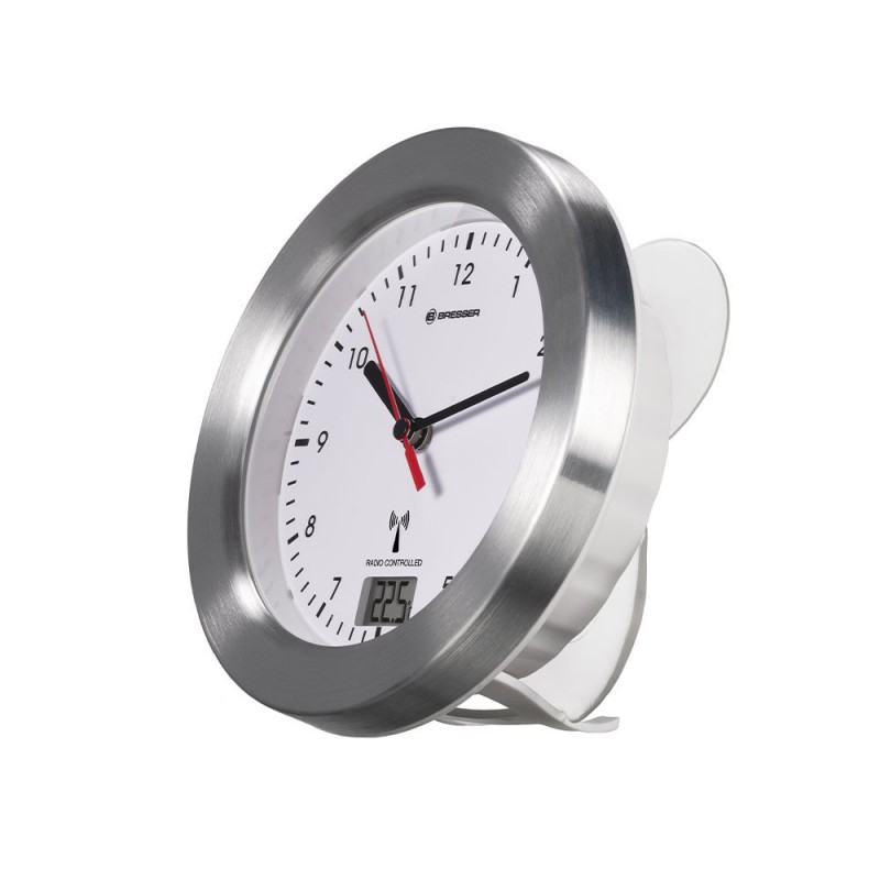 Ceas de perete Bresser MyTime 8020114, termometru, argintiu