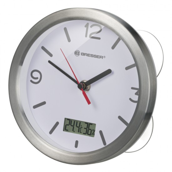 Ceas de perete Bresser MyTime 8020117, termometru, higrometru, alb