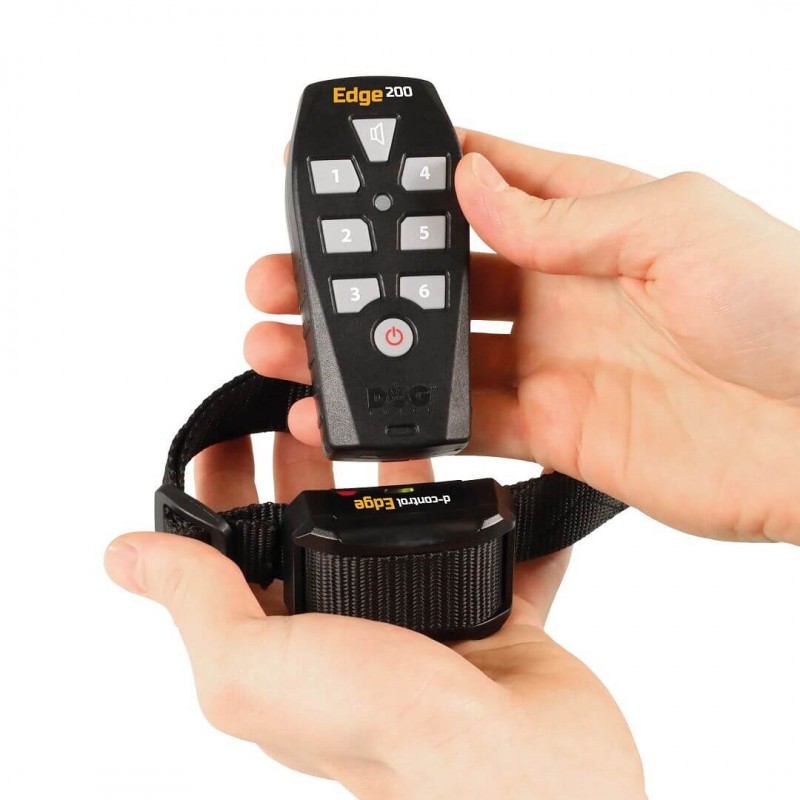 Dogtrace D-Control Edge 200 – Zgardă electronică de dresaj pentru câini, rază 200 m, sunet și impuls reglabil, receptor impermeabil