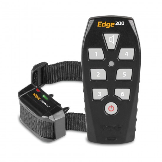 Dogtrace D-Control Edge 200 – Zgardă electronică de dresaj pentru câini, rază 200 m, sunet și impuls reglabil, receptor impermeabil