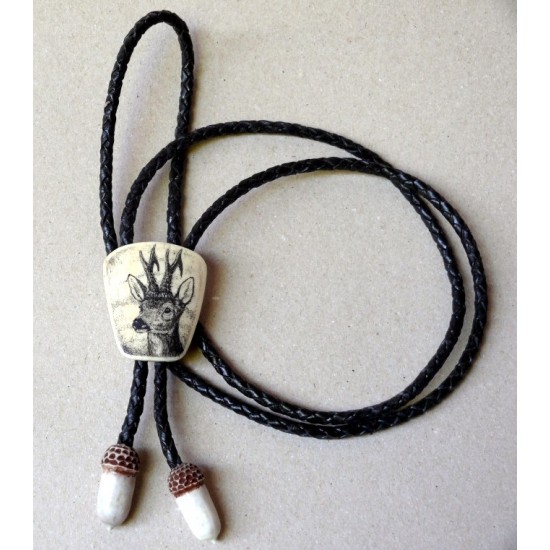 Cravata vanatoreasca traditionala medalion - caprior -M22
