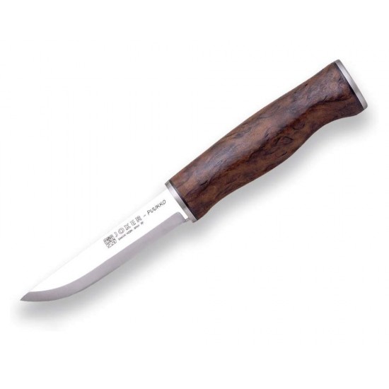 Cutit de vanatoare Joker PUUKKO CL-130, teaca din piele, maner mesteacan