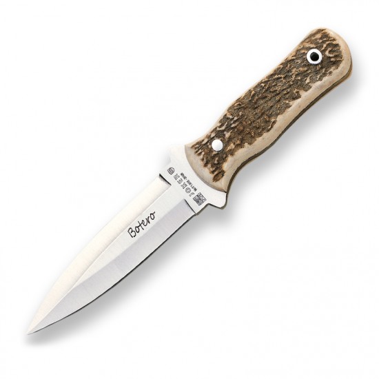Cuțit Joker CC67 Botero – Oțel MOVA 1.4116, Mâner corn de cerb, Tăiș dublu 11,5 cm