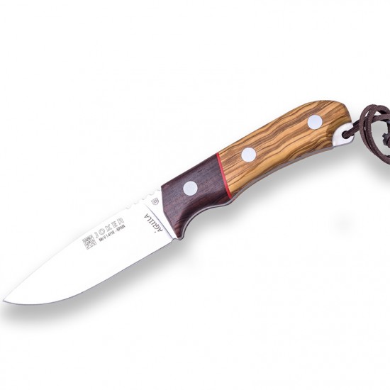 Cuțit Joker CO105 Aquila – Oțel MOVA 1.4116, Mâner lemn, Lamă 10,5 cm, Husă piele