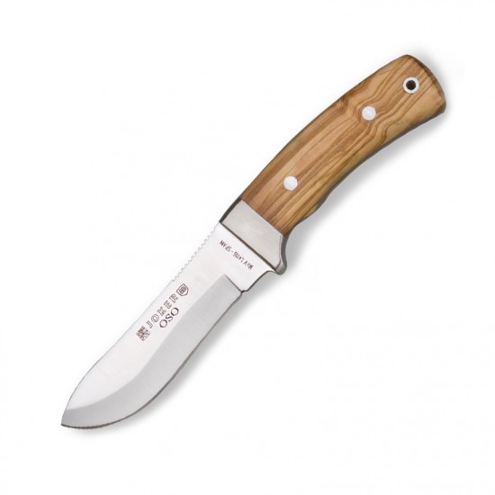 Cuțit Joker CO49 Oso – Oțel MOVA 1.4116, Mâner lemn de măslin, Lamă 12 cm, Husă piele