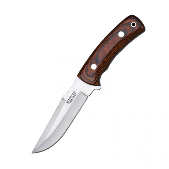 Cuțit Joker CR50 Gamo – Oțel MOVA 1.4116, Mâner lemn Stamina, Lamă 13 cm, Husă piele