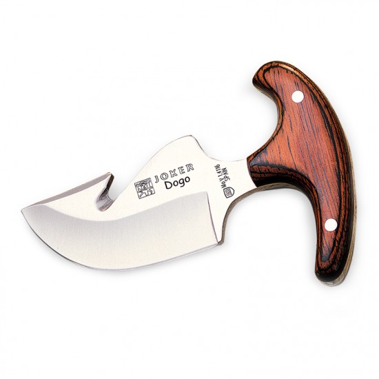 Cuțit Joker CR11 Dogo – Oțel MOVA 1.4116, Mâner lemn, Lamă 8 cm pentru jupuit
