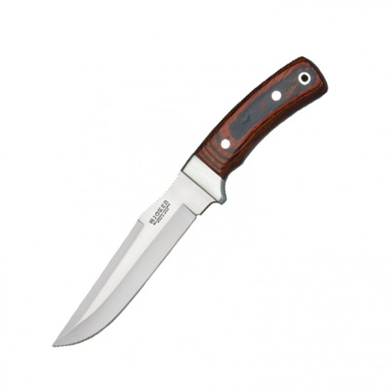 Cuțit Joker CR46 Gamo – Oțel MOVA 1.4116, Mâner lemn Stamina, Lamă 15,5 cm, Husă piele