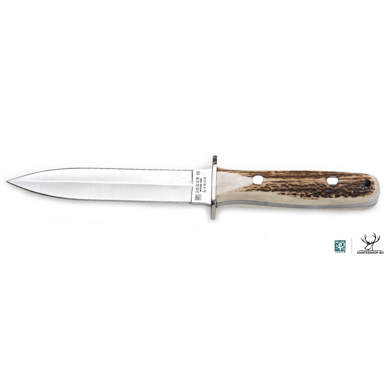 Cuțit Joker CC43 Lince – Oțel MOVA 1.4116, Mâner corn de cerb, Lamă 15,5 cm
