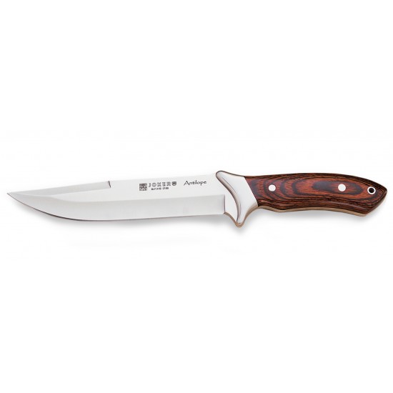 Cuțit Joker CR02 Antilope – Oțel MOVA 1.4116, Mâner lemn de măslin, Lamă 19,5 cm, Husă piele