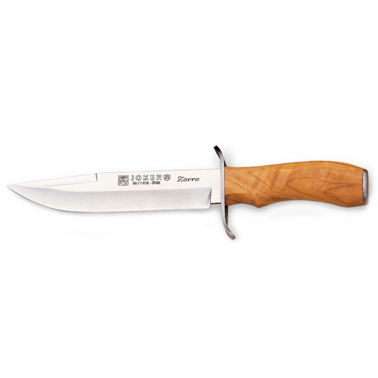 Cuțit Joker CO36 Zorro – Oțel MOVA 1.4116, Mâner lemn de măslin, Lamă 17 cm, Husă piele