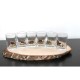 Set 6 pahare tarie cu motive vanatoresti 50ml