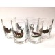 Set 6 pahare tarie cu motive vanatoresti 50ml