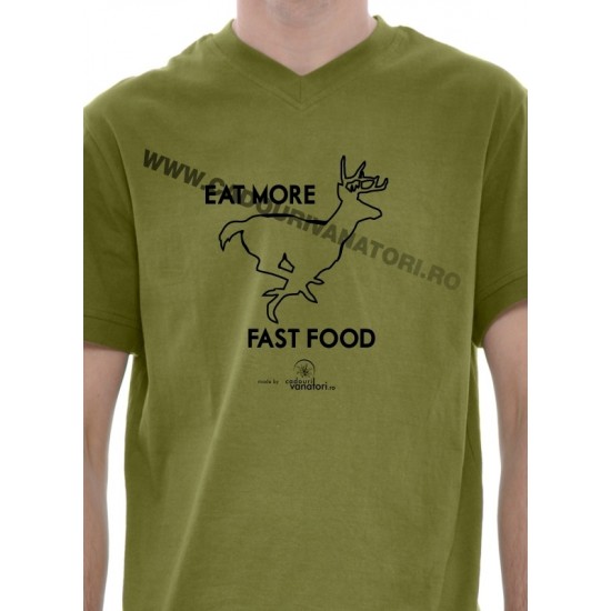 Tricou Eat more fast food