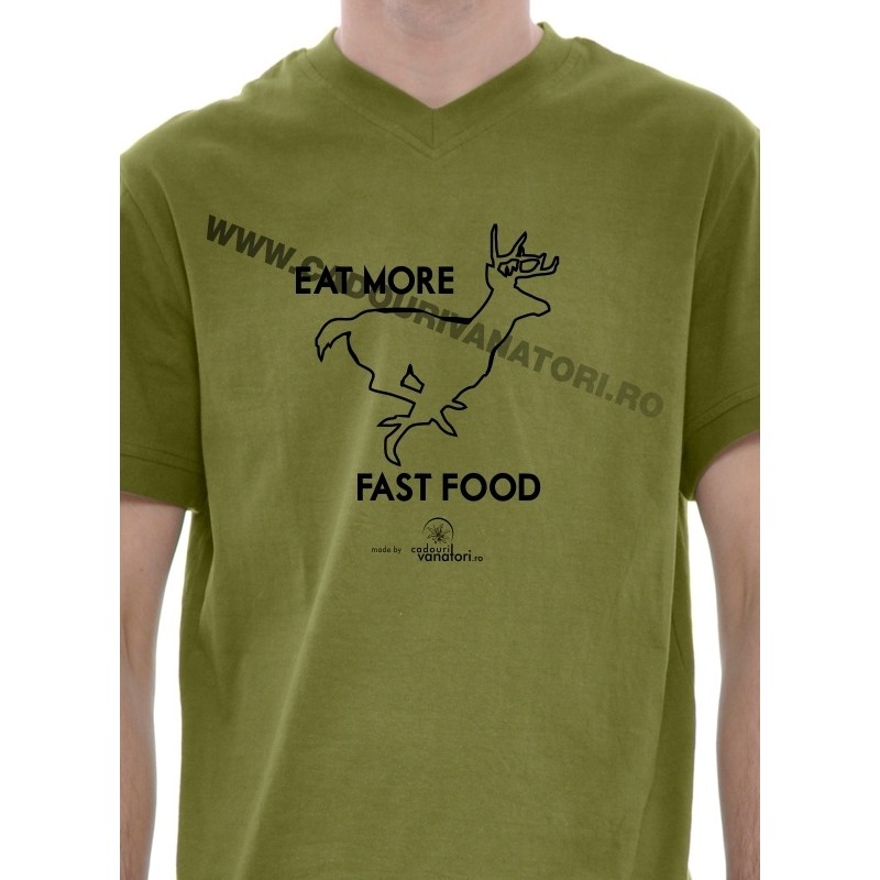 Tricou Eat more fast food
