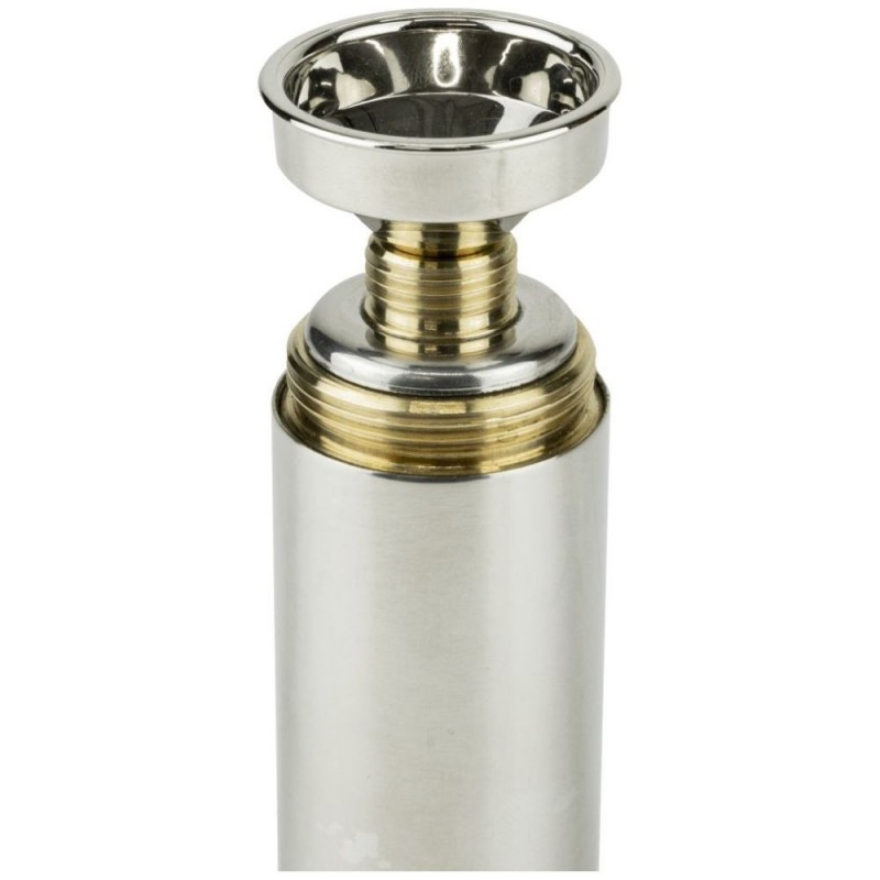 PLOSCĂ MODEL CARTUȘ JP, OȚEL INOXIDABIL, PÂLNIE, CAPAC CU FILET, 80 ML