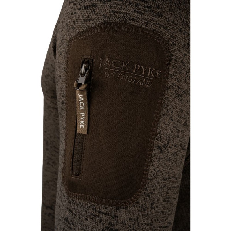 Fleece Jack Pyke Melange Quarter Zip, maro