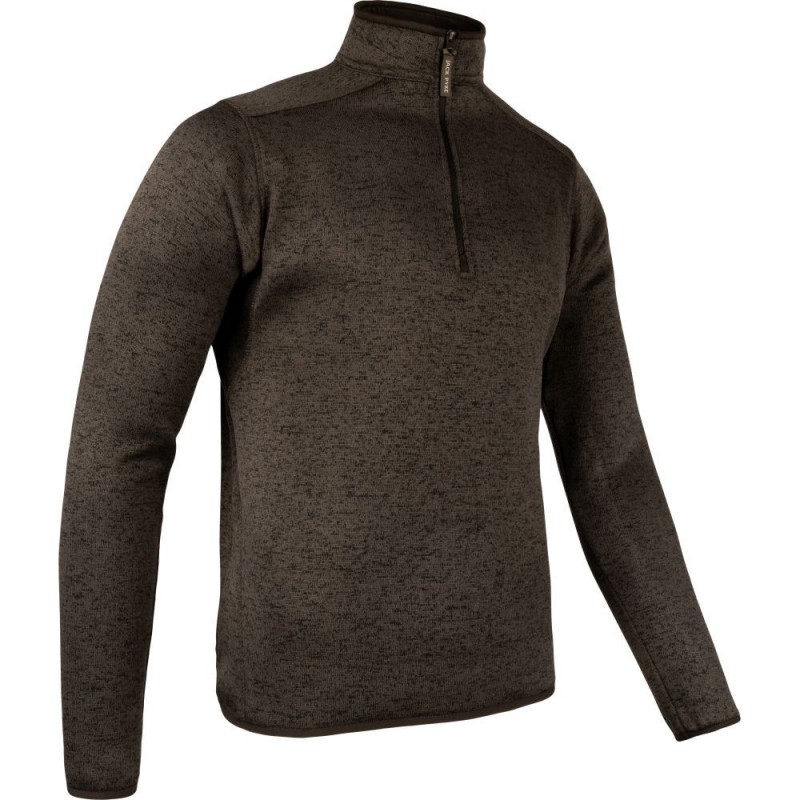 Fleece Jack Pyke Melange Quarter Zip, maro