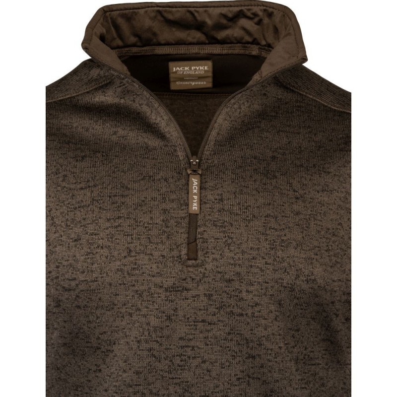 Fleece Jack Pyke Melange Quarter Zip, maro