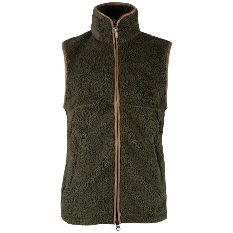 Vestă Jack Pyke Countryman Chunky Fleece Gilet, oliv închis