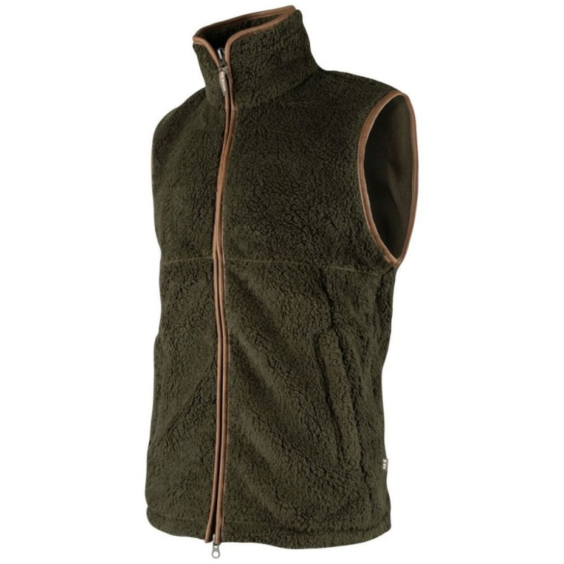 Vestă Jack Pyke Countryman Chunky Fleece Gilet, oliv închis