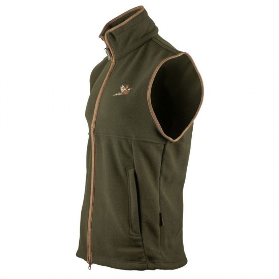 Vesta de lână Jack Pyke Countryman Fleece Gilet Pheasant, culoare oliv închis