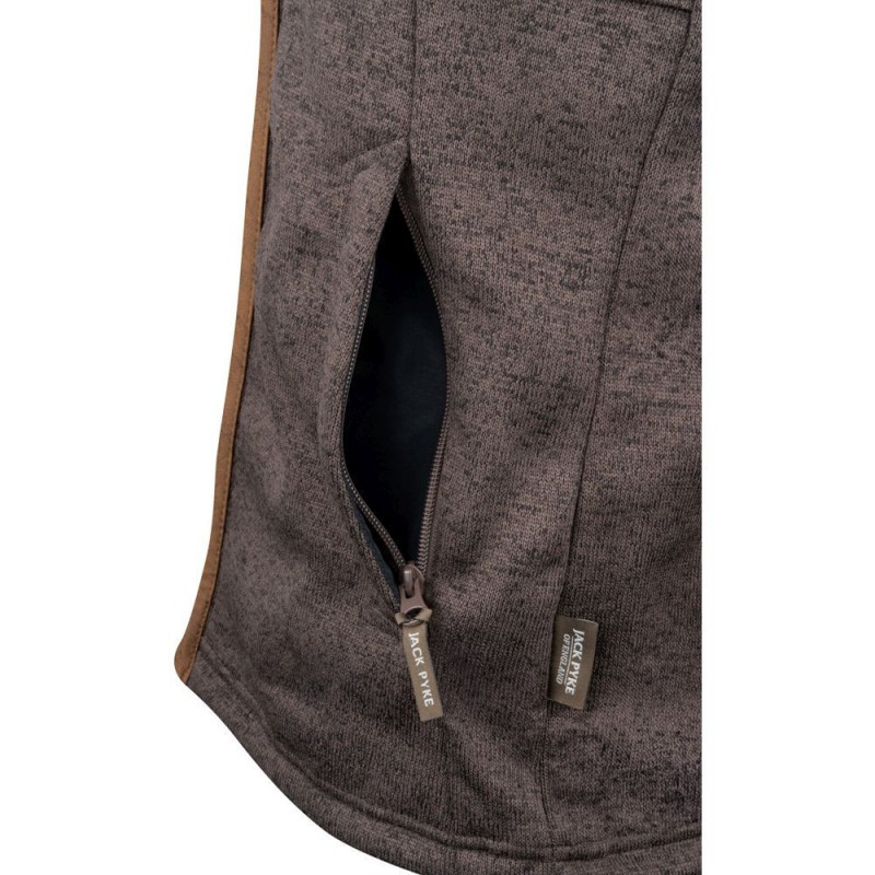 Jack Pyke Melange Fleece Gilet Brown L