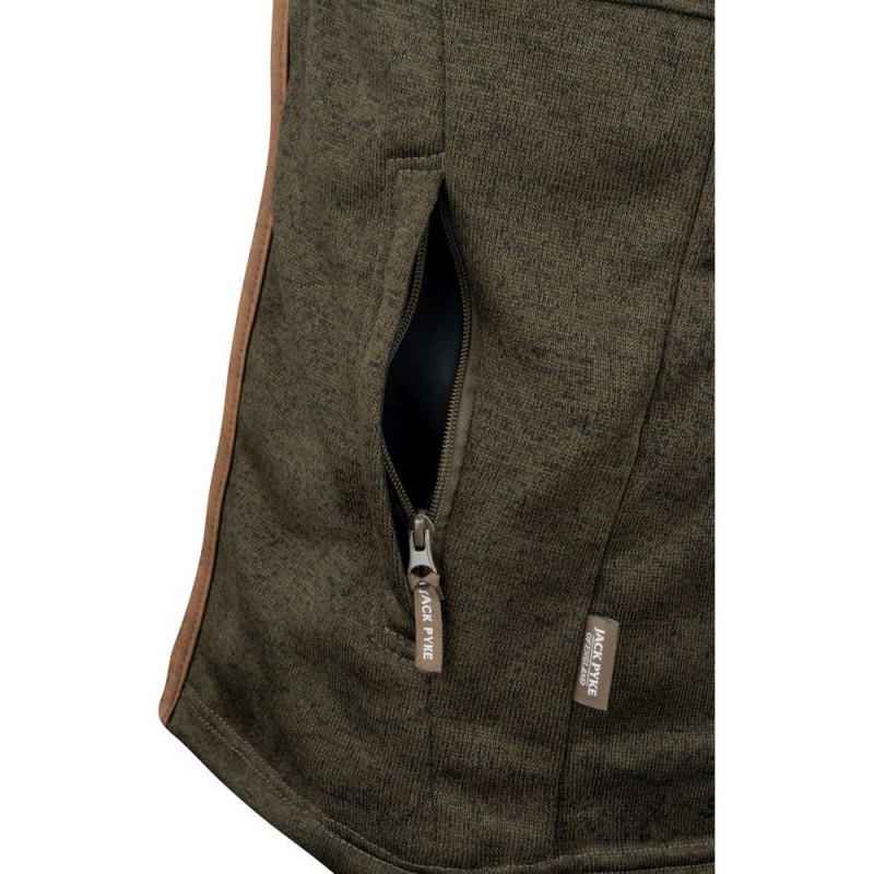 Jack Pyke Melange Fleece Gilet Dark Olive L