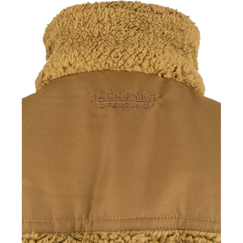 Vestă Jack Pyke Sherpa Fleece, culoare camel