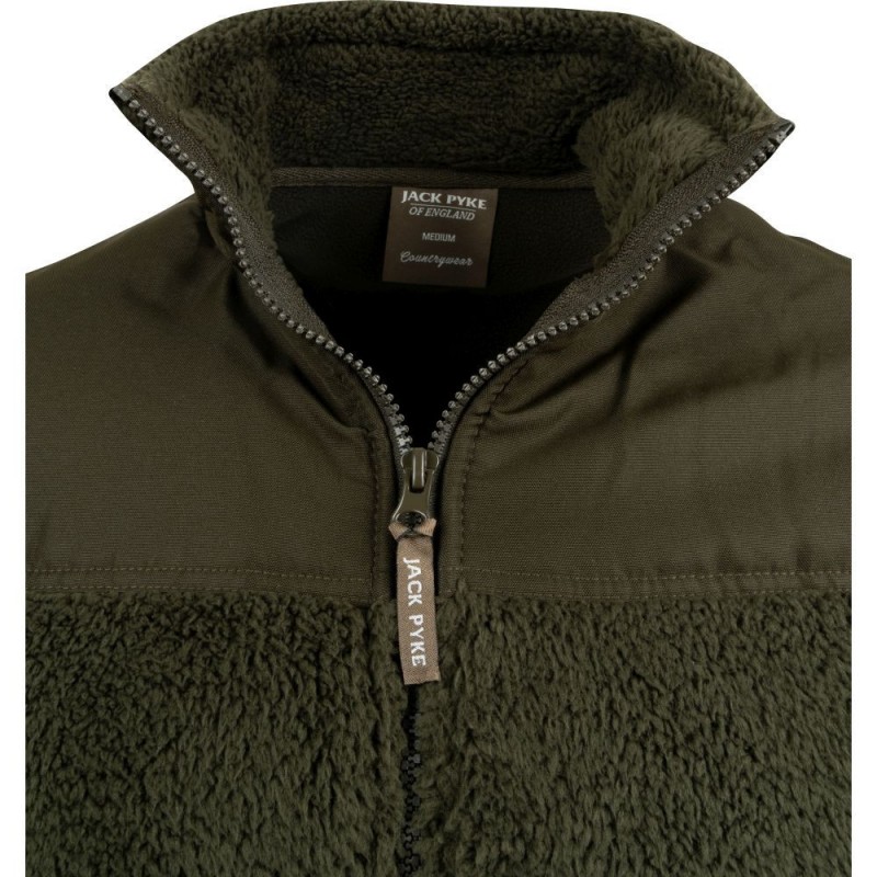 Jachetă din polar Sherpa Jack Pyke GEN 2, oliv închis
