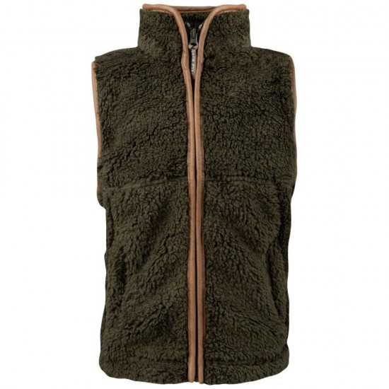 Vestă Jack Pyke Junior Sherpa Fleece, culoare oliv închis