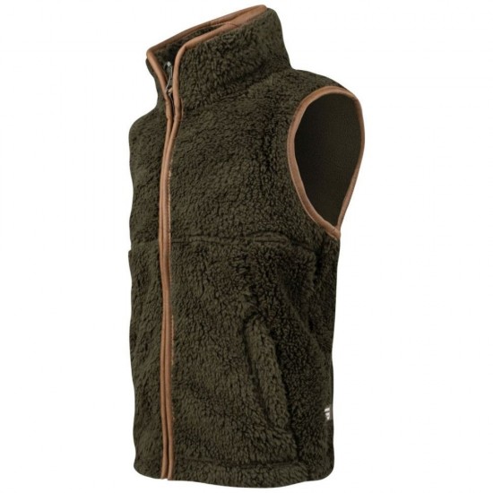 Vestă Jack Pyke Junior Sherpa Fleece, culoare oliv închis