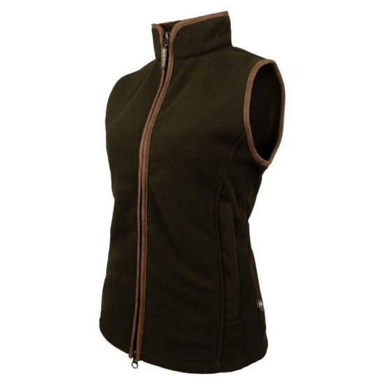 Jack Pyke Ladies Countryman Fleece Gilet Dark Olive XS