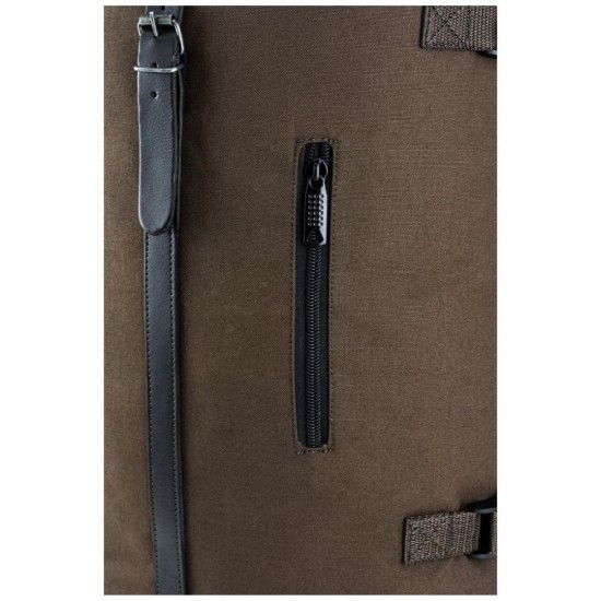 RUCSAC EXTENSIBIL CANVAS DIN BUMBAC CU DENSITATE MARE JACK PYKE,  CU CLAPETĂ PLIABILĂ, MARO