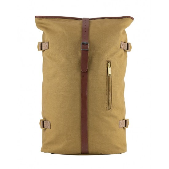 RUCSAC EXTENSIBIL CANVAS DIN BUMBAC CU DENSITATE MARE JACK PYKE,  CU CLAPETĂ PLIABILĂ, MARO DESCHIS