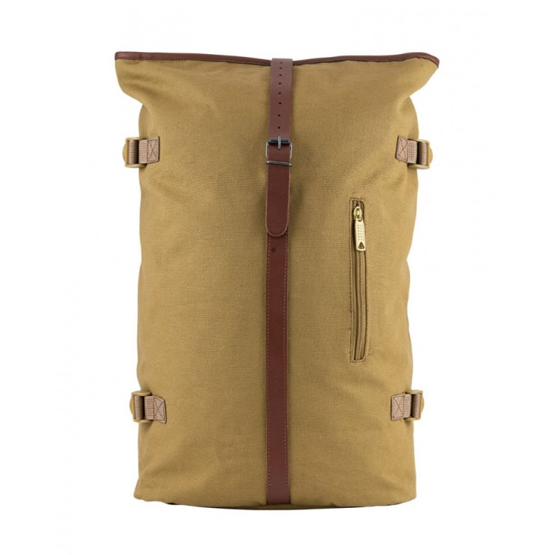 RUCSAC EXTENSIBIL CANVAS DIN BUMBAC CU DENSITATE MARE JACK PYKE,  CU CLAPETĂ PLIABILĂ, MARO DESCHIS
