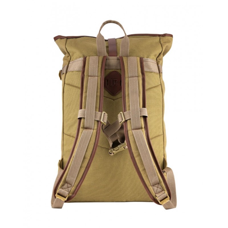 RUCSAC EXTENSIBIL CANVAS DIN BUMBAC CU DENSITATE MARE JACK PYKE,  CU CLAPETĂ PLIABILĂ, MARO DESCHIS