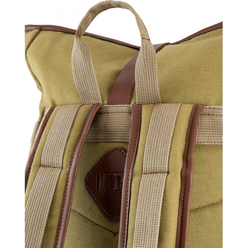 RUCSAC EXTENSIBIL CANVAS DIN BUMBAC CU DENSITATE MARE JACK PYKE,  CU CLAPETĂ PLIABILĂ, MARO DESCHIS