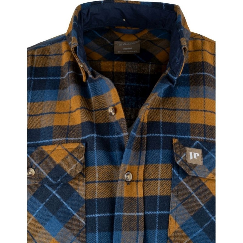 Cămașă Flanel Groasă Jack Pyke Bleasdale – Bleumarin/Ruginiu