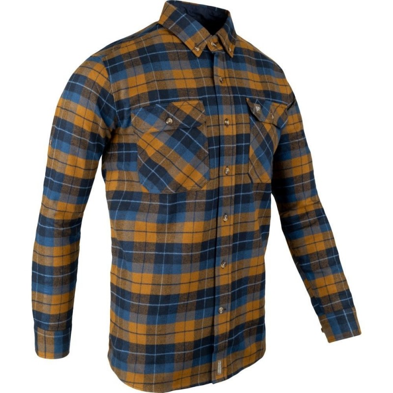 Cămașă Flanel Groasă Jack Pyke Bleasdale – Bleumarin/Ruginiu